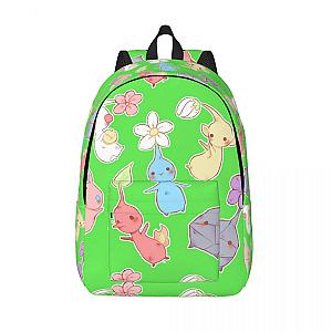 Pikmin Pattern Game Green Backpack For Student
