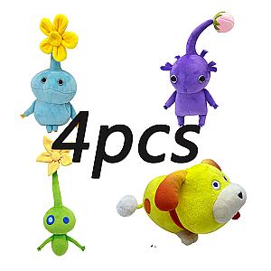 30cm Set 4pcs Pikmin and Oatchi Dog Stuffed Toy Plush