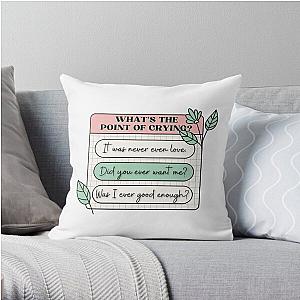 PinkPantheress Lyrics - Boy's a Liar -  Girl blogger Aesthetic Throw Pillow