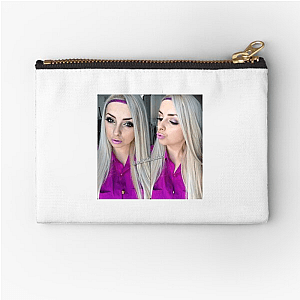 Pink Sparkles Live Laugh Love Stream Pink Sparkles Zipper Pouches