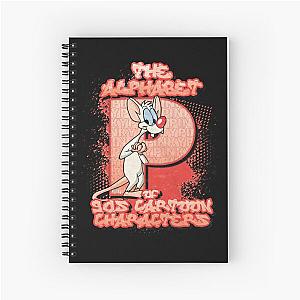 The Alphabet of 90s Cartoon Characters Letter P is for Pinky Spiral Notebook