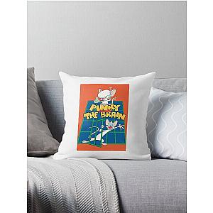 Pinkie and the brain Throw Pillow