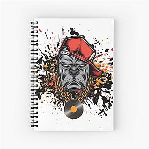 Paint Splash Pitbull Spiral Notebook