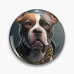 Rapper Dog Pitbull Pin