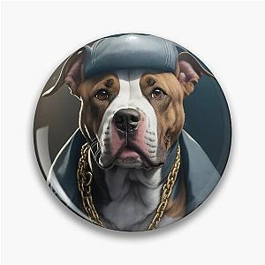 Rapper Dog Pitbull Pin