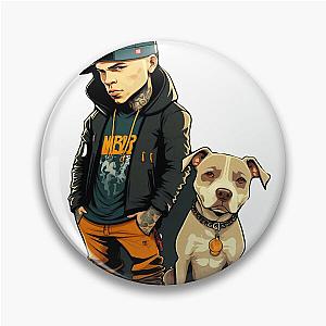 Two rapper dog pitbull Pin