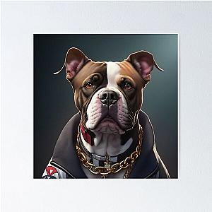 Rapper Dog Pitbull Poster