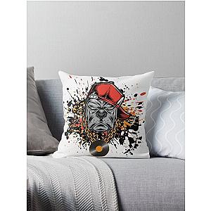 Paint Splash Pitbull Throw Pillow