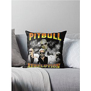 Pitbull Mr.Worldwide Vintage Throw Pillow