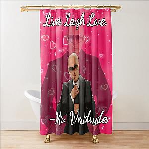 Mr Worldwide Pitbull Valentine Shower Curtain