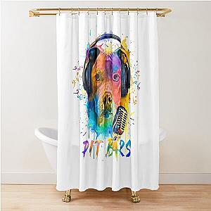 Pitbull Rapper Pit Bars Shower Curtain