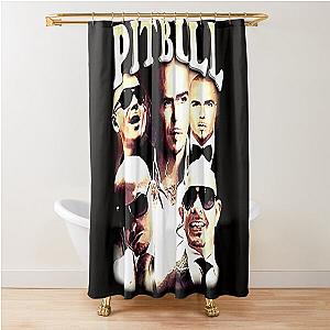 Pitbull Mr.Worldwide Vintage Shower Curtain