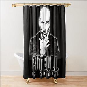 of Pitbull Mr.Worldwide Vintage Shower Curtain