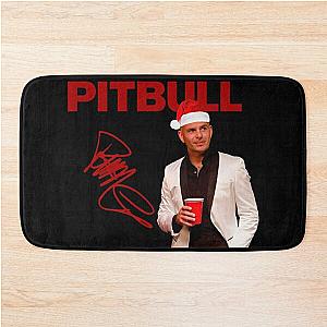 Pitbull Mr.Worldwide Christmas  Bath Mat