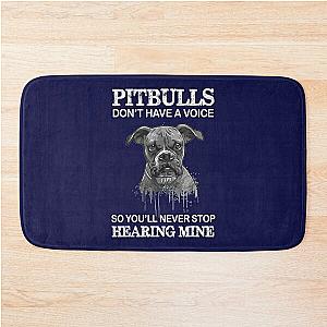 Pitbull Dog Lover Pitbull  Bath Mat