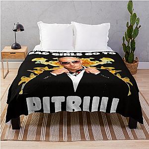 Good Girls Go Church Bad Girls Go Pitbull Throw Blanket