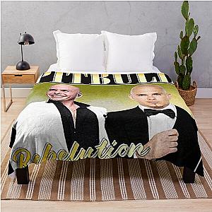 Pitbull Mr.Worldwide Vintage Throw Blanket