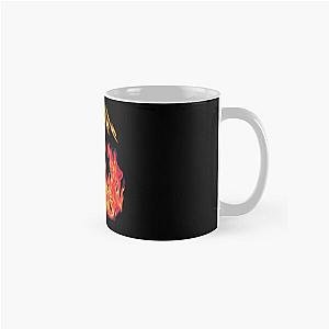 heavy metal pitbull with flames Classic Mug