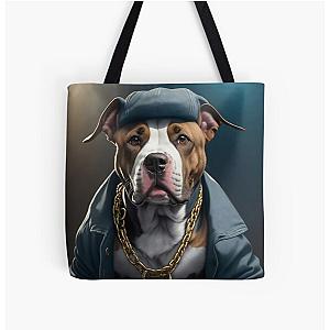 Rapper Dog Pitbull All Over Print Tote Bag