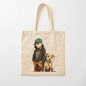 Two rapper dog pitbull Cotton Tote Bag