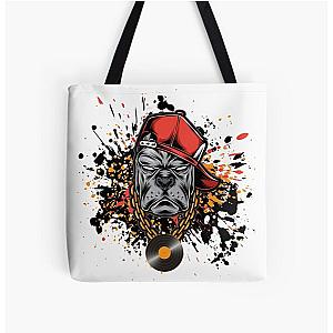 Paint Splash Pitbull All Over Print Tote Bag