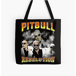 Pitbull Mr.Worldwide Vintage All Over Print Tote Bag