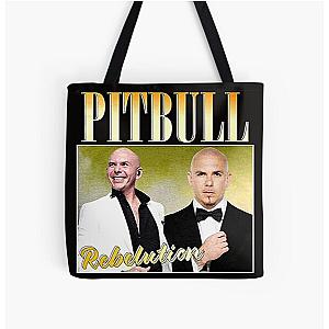 Pitbull Mr.Worldwide Vintage All Over Print Tote Bag