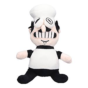 26cm Black White Peppino Spaghetti Pizza Tower Chef Plush