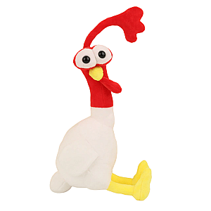 28cm Red White Mort The Chicken Game Pizza Tower Plush