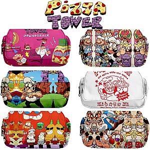 Pizza Tower Cartoon Print Storage Pencil Case