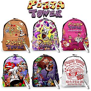 Pizza Tower Large Capacity Colour Printing Cartoon Backpack