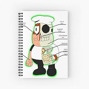 "ANATOMY" Pizza Tower - Peppino Spiral Notebook