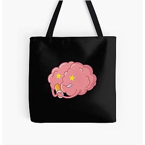 Brain and placebo tablet All Over Print Tote Bag