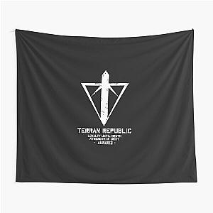 Planetside 2  Large Terran Republic Weathered Logo Classic T-Shirt Tapestry