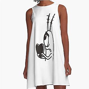 Plankton From SpongeBob SquarePants with Heart A Line Dress