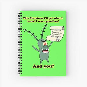 Plankton Christmas Spiral Notebook