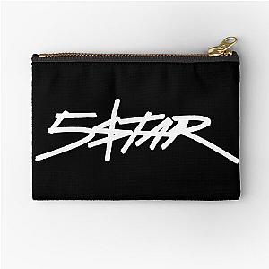 Plaqueboymax Five Star White on Black Zipper Pouch