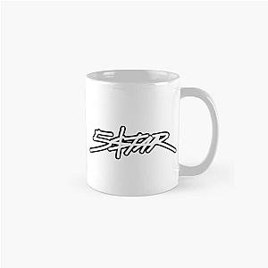Plaqueboymax Five Star White on Black Classic Mug