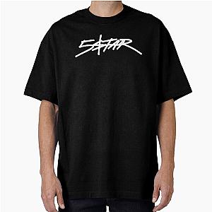 Plaquebo Nex Max White on Black Oversized T-Shirt