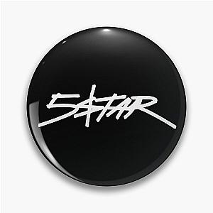 Plaqueboymax Five Star White on Black Pin