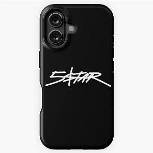 Plaqueboymax Five Star White on Black iPhone Tough Case
