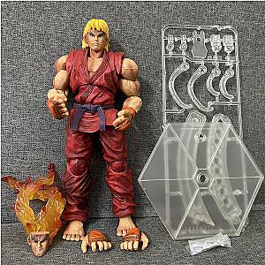 22CM Street Fighter Ryu Ken Akuma Play Arts Kai Action Figure Toys