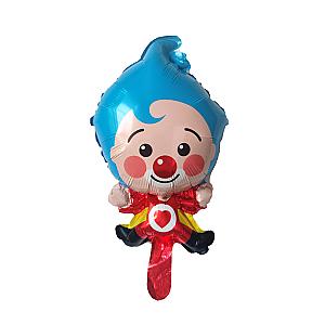 10pcs Mini Cartoon Clown Plim Plip Foil Balloons Birthday Party Decoration