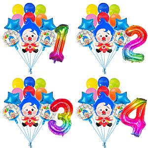 Cartoon Clown Plim Plim Balloons Birthday Party Decoration