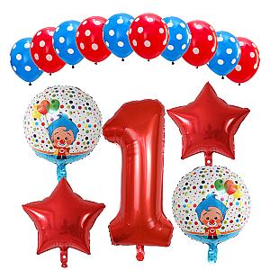 15pcs/set Plim Plim Clown Foil Helium Balloons Birthday Party Decorations