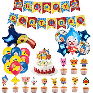 Plim Plim Cute Cartoon Themed Birthday Party Decorations Set