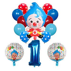 Plim Plim Clown Foil Number Balloons Birthday Party Decorations