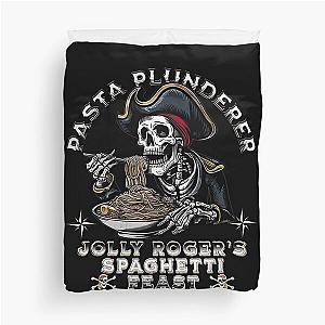 Pasta Plunderer - Pirate Eating Spaghetti - Halloween Duvet Cover