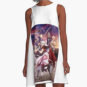 Plunderer - Purandara - Artwork team fight in the city A Line Dress