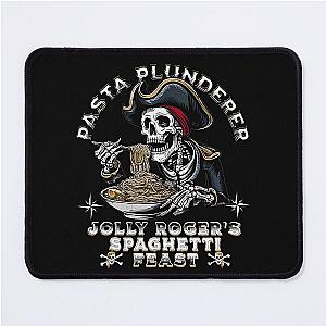 Pasta Plunderer - Pirate Eating Spaghetti - Halloween Mouse Pad